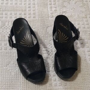 Dansko Ripley Black Studded Leather Mules Sz.39